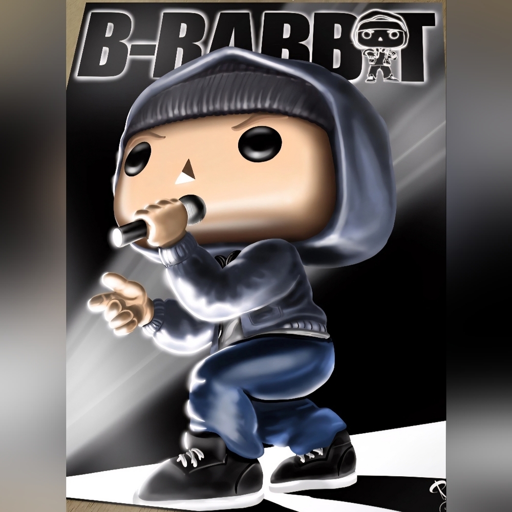 Eminem 8-Mile Pop Style 9x12 Framed Canvas